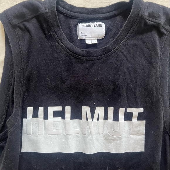 Helmut Lang black and white muscle tee tank top - Picture 2 of 6